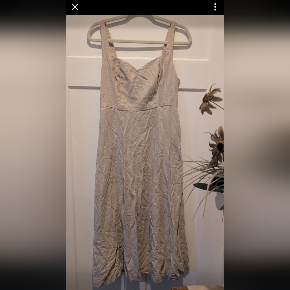 Old Navy Cream Midi Dress
